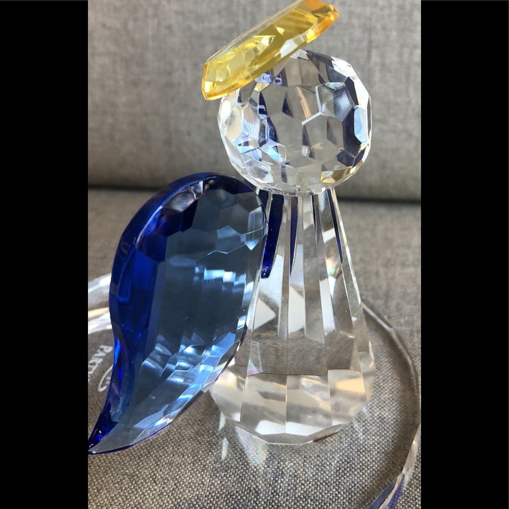 PartyLite Crystal Angel with Blue Wings and Gold Halo - Picture 3 of 8